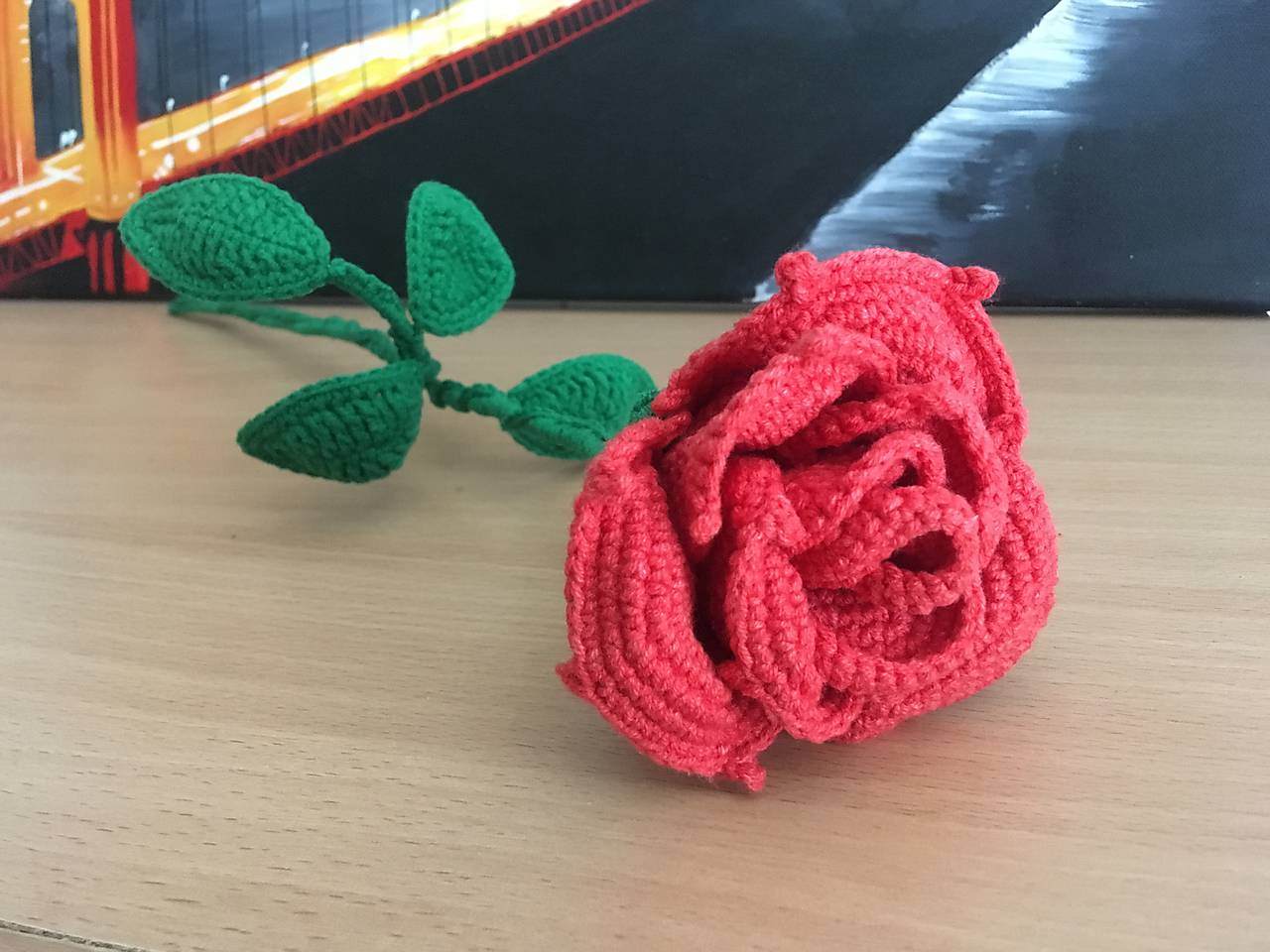 Háčkovaná ruža