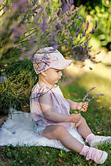 Detské čiapky - Letná šiltovka Violet - 9759371_