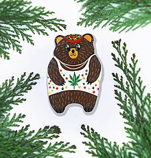 Brošne - Brošnička - Hnedý macko (viac možností) (Snoop bear) - 9763493_