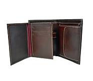 Pánske tašky - Pánska kožená peňaženka v tmavo hnedej farbe - 9762646_