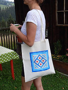 Nákupné tašky - Plátená nákupná taška (geometria zľava z 8,50) - 9766802_