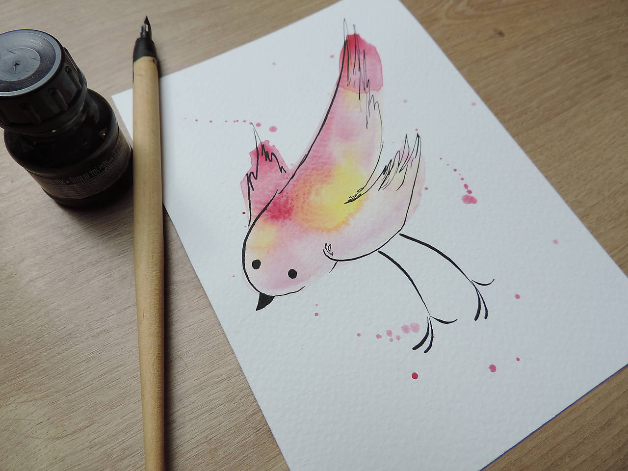 Rúžovožltý vtáčik I.