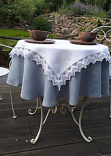Úžitkový textil - Ľanový obrus Cottage Style - 9770105_