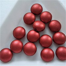 Korálky - Preciosa® / Candy™ 8mm-1ks (chalk lava red) - 9770906_