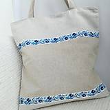 Nákupné tašky - Veľká taška s vnútorným vreckom (Modrá) - 9771539_