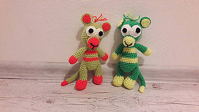 Hračky - opice škorice... :) (cca 20 cm - Zelená) - 9773599_