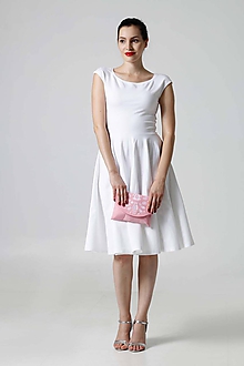 Šaty - Šaty s kruhovou sukňou biele - 9774111_