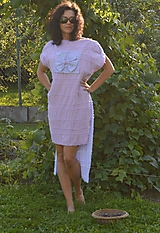 Originálne bavlnené šaty s aplikáciou.