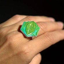 Prstene - Prsteň Zelený list - 9774747_