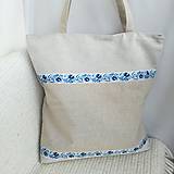 Nákupné tašky - Veľká taška s vnútorným vreckom (Modrá) - 9773859_