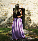 Sukne - Maxi šifónová sukňa lilavá - 9775029_