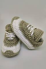 Detské topánky - Háčkované tenisky (Béžová) - 9777520_