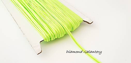 Galantéria - Sutaška 3 mm - neónovo zelená - 9778547_