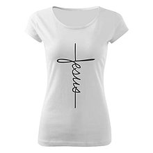 Topy, tričká, tielka - Tričko dámske jesus (XL - Biela) - 9777145_
