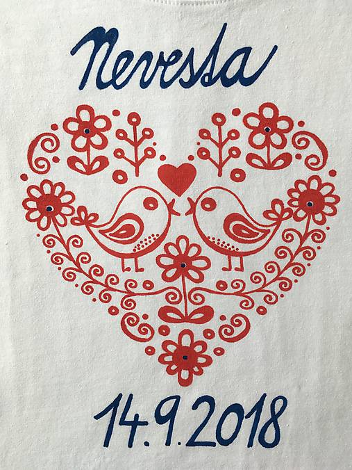 Ľudovoladené tričko pre nevestu
