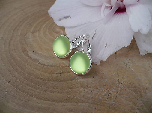 Náušnice - zelené mrazivé náušnice - 9777372_