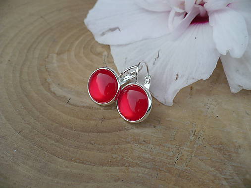 Náušnice - náušnice mačacie oči ružové - 9778792_