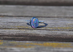 Prstene - Opál strieborný prsteň Ag 925 - 9781071_