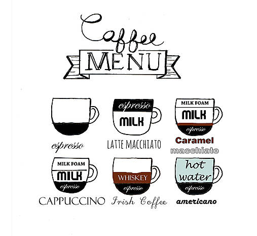  - Servítka "Coffee menu" 133-2834 - 9779914_