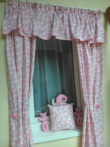 Úžitkový textil - záves do detskej izby - ružové labute - 9783408_