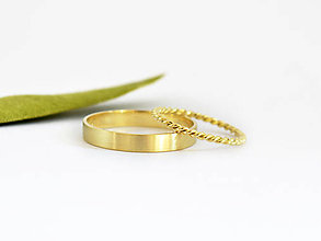 Prstene - 585/1000 zlaté snubné prstene , obrúčky - 9783826_
