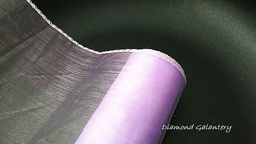 Galantéria -  	Obšitá organza 12 cm - fialová svetlá - 9783630_
