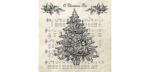  - Servítka "O Christmas tree black", ihneď - 9782673_