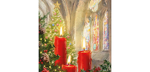  - Servítka "Candles in church" - 9783181_
