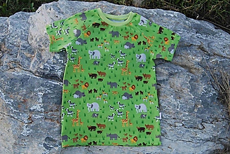 Detské oblečenie - Tričko s krátkým rukávem "zvířátka"vel.116 - 9789058_