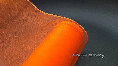 Galantéria - Obšitá organza 12 cm - oranžová - 9788799_