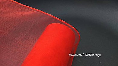 Galantéria - Obšitá organza 12 cm - červená - 9788819_