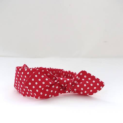 Ozdoby do vlasov - Pin-Up čelenka červená s mašlou - 9791627_