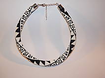 Náhrdelníky - Čierno biely náhrdelník - 9798841_