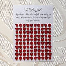 Darčeky pre svadobčanov - Červené srdiečka k výročiu svadby - doplnok k srdiečkovému srdcu - 9798306_