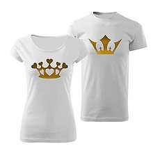 Topy, tričká, tielka - Tričká pre páry King and Queen - 9799510_