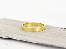 Prstene - 585/1000 zlatý prsteň obrúčka - 9802350_