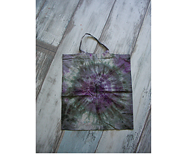 Nákupné tašky - nákupná taška - batika - fialovozelená - 9803065_