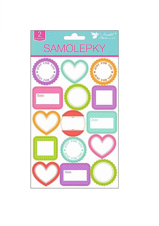  - Samolepky popisovacie farebné 2 archy 21x14cm - 9802360_