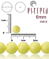 Korálky - Voskované perly zn.Estrela (43813 - pastelová baby žltá) 6mm, bal.21ks - 9802151_