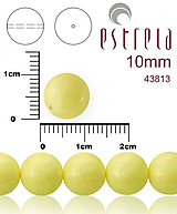 Korálky - Voskované perly zn.Estrela (43813 - pastelová baby žltá) 10mm, bal.12ks - 9802202_