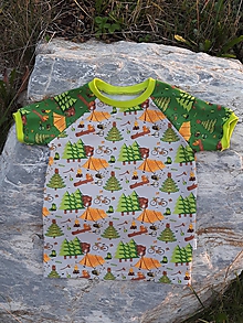Detské oblečenie - Tričko s krátkým rukávem "v lese III." vel.104 - 9805712_