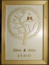 Dekorácie - svadobná kniha hostí/drevený strom 19 - 9805056_