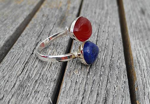 Lapis Lazuli  a Achát prsteň Ag 925/1000