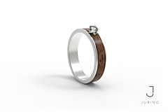 Prstene - Zásnubný prsteň JURING Orech Slim - 9804654_