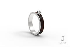 Prstene - Zásnubný prsteň JURING Eben Slim - 9804657_
