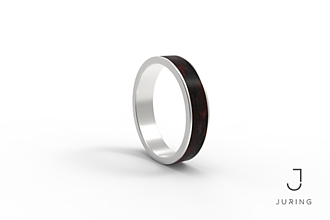 Prstene - Strieborný prsteň JURING Eben Slim - 9804486_
