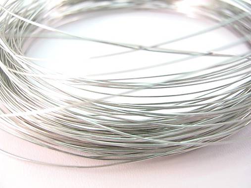 Suroviny - Drôt 0,5 mm /M9405/ - lesklý, mäkký - chirurg. oceľ 316L (1 m) - 9808483_