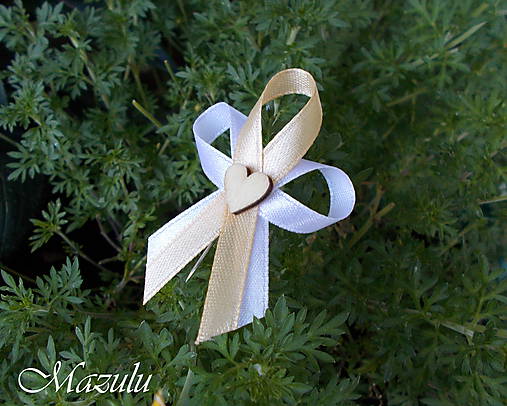 Svadobné pierka - Svadobné pierka s dreveným srdiečkom - 9808582_