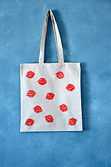 Veľké tašky - AKCIA - taška, pusinky, maľba - 9807105_