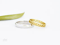 Snubné prstene obrúčky 585/1000 zlatý a 925/1000 strieborný prsteň